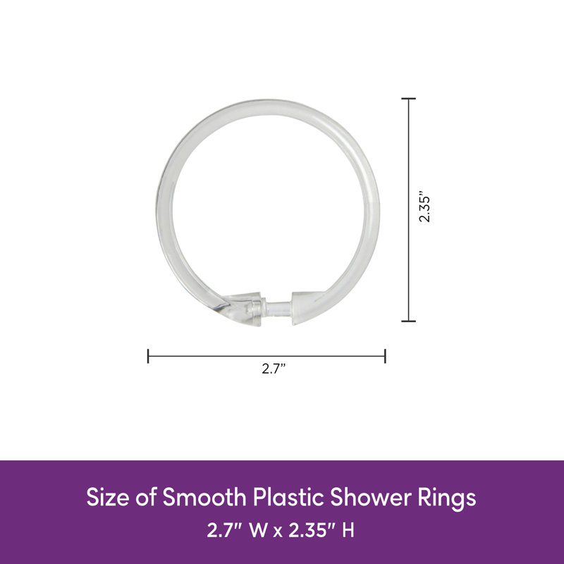 Wayfair Basics® Brune Round Plastic Shower Curtain Rings & Reviews Wayfair